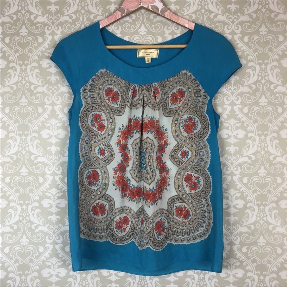 Anthropologie Moulinette Soeurs Fontes Silk Top